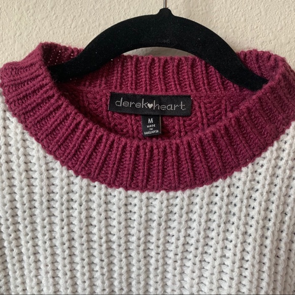 Color Block Cropped Sweater - Picture 2 of 3